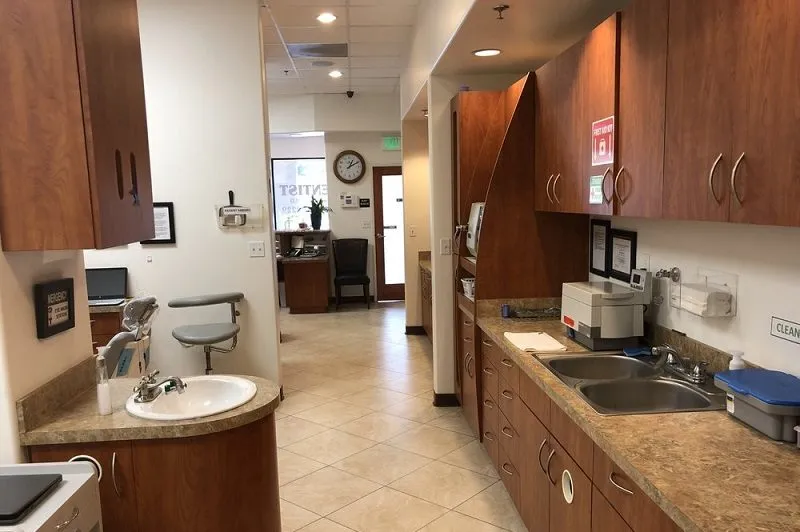 Man Dental Office in Chino Hills sink area